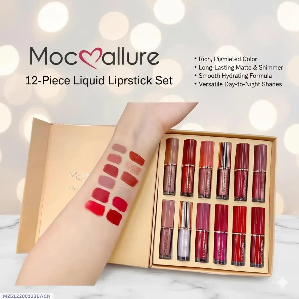 Mocallure 12-Piece Liquid Lip Gloss Set
