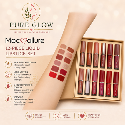 Mocallure 12-Piece Liquid Lip Gloss Set