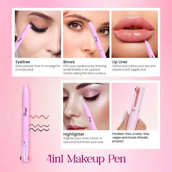 4 In 1 Makeup Pen - Waterproof Makeup Pen